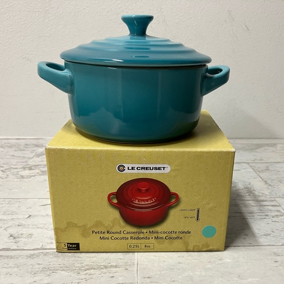 Le Creuset 4er-Set Mini Cocottes aus Steinzeug, je 200 ml, 10 x 5 cm, Feuer und Flamme (Gelb